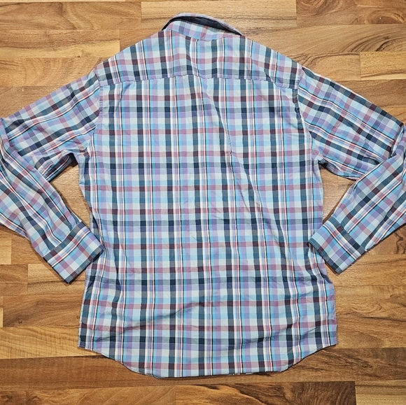 Peter Millar Summer Comfort Performance Plaid Shirt Men’s L - Picture 7 of 7
